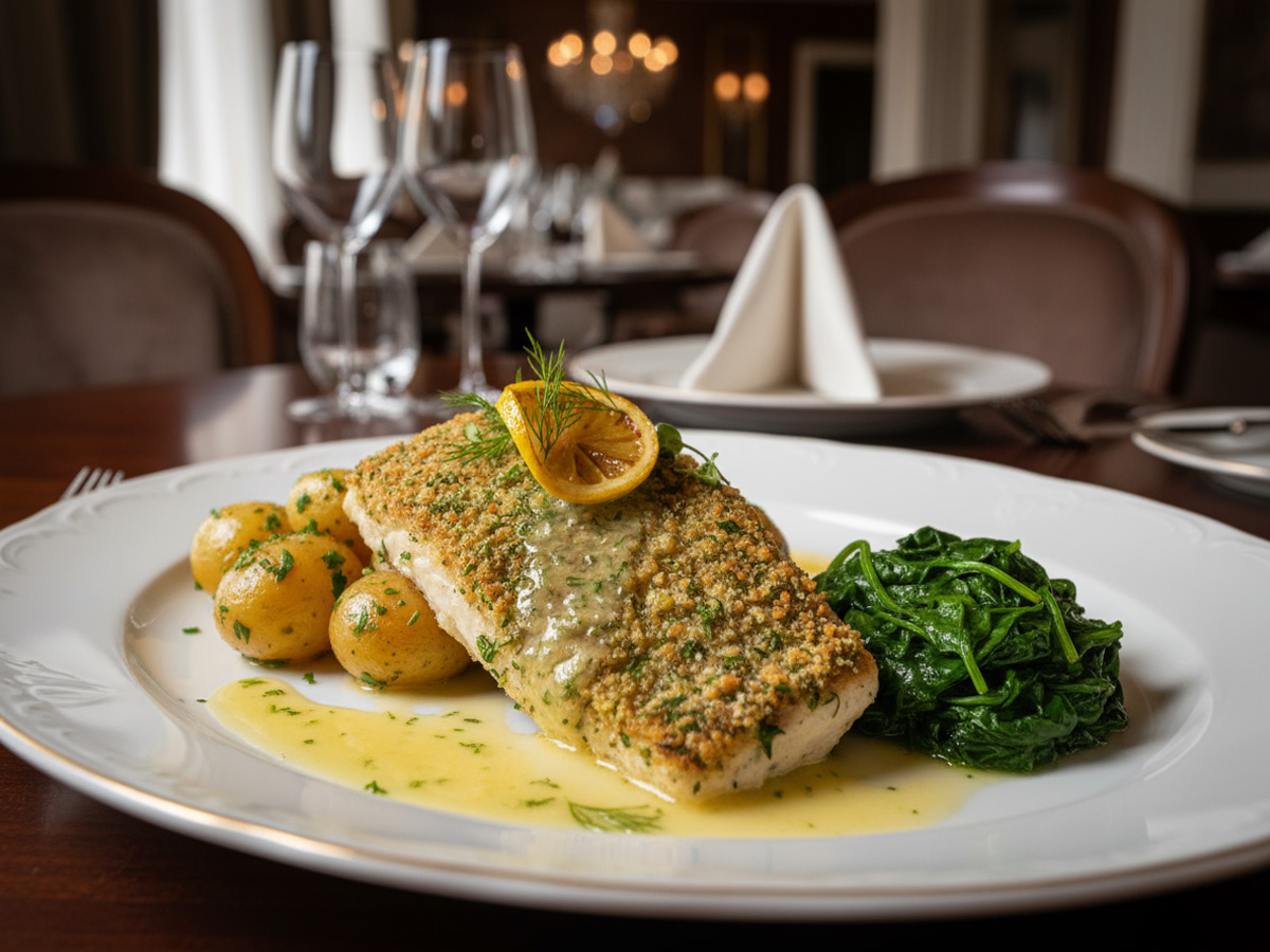 Zanderfilet mit Kräuterkruste